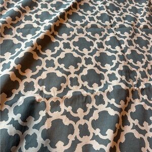 Threshold Farrah Fretwork Gray & White Moroccan Design Pair of Curtains